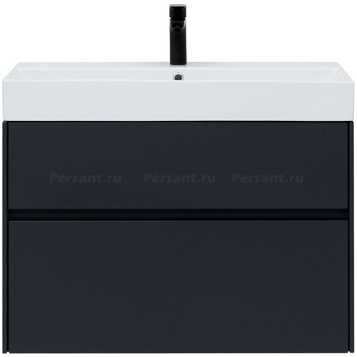 Тумба под раковину Aquanet Бруклин 85 антрацит матовый 00310142 подвесная
