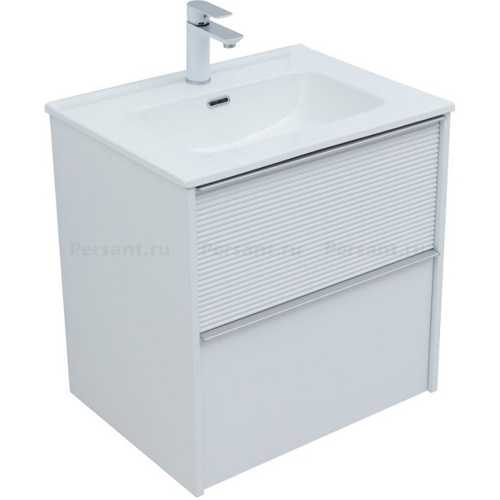 Тумба под раковину Aquanet Вита 60 белая матовая 00330473 подвесная