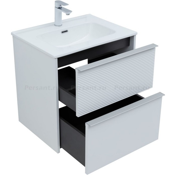 Тумба под раковину Aquanet Вита 60 белая матовая 00330473 подвесная