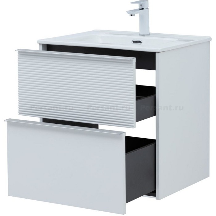 Тумба под раковину Aquanet Вита 60 белая матовая 00330473 подвесная