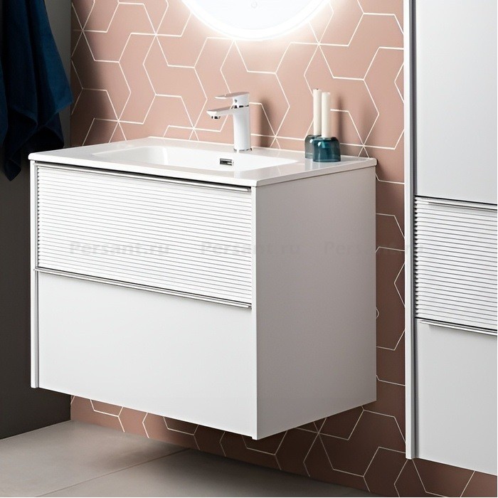 Тумба под раковину Aquanet Вита 70 белая матовая 00330476 подвесная