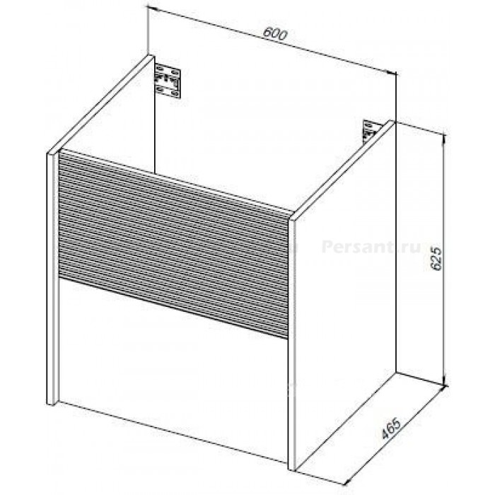 Тумба под раковину Aquanet Вита 60 белая матовая 00330473 подвесная