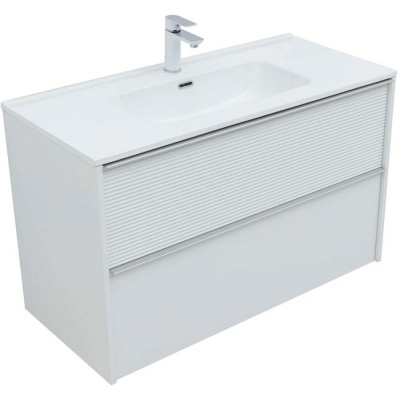 Тумба под раковину Aquanet Вита 100 белая матовая 00330474 подвесная