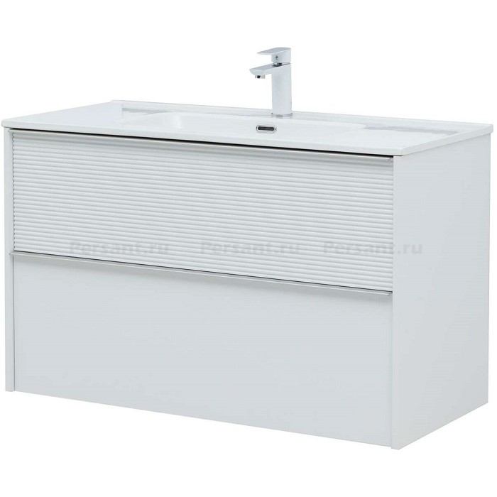 Тумба под раковину Aquanet Вита 100 белая матовая 00330474 подвесная