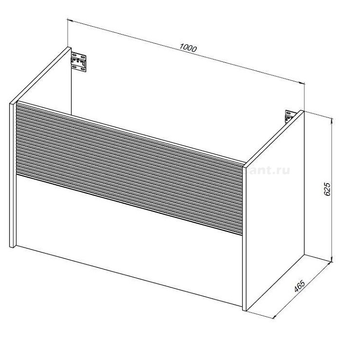 Тумба под раковину Aquanet Вита 100 белая матовая 00330474 подвесная