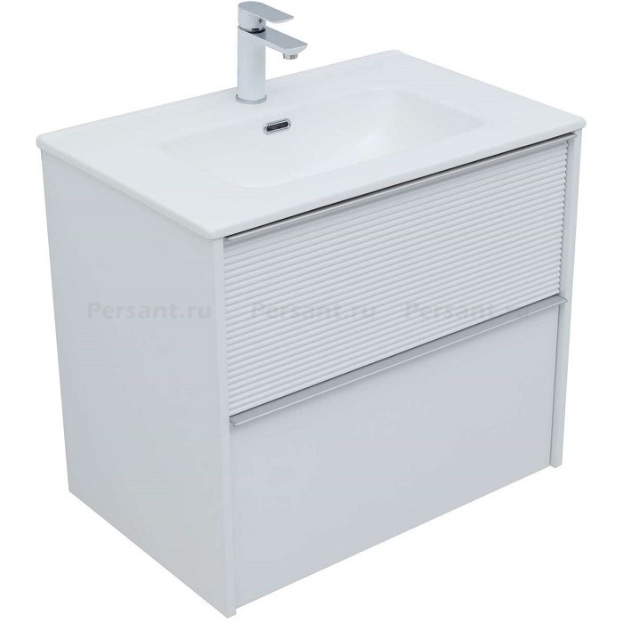 Тумба под раковину Aquanet Вита 70 белая матовая 00330476 подвесная