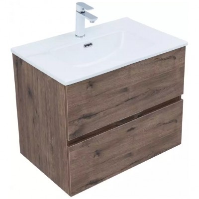 Тумба под раковину Aquanet Алвита New 60 дуб велингтон табак 334184, подвесная