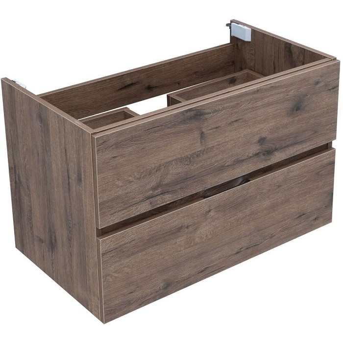 Тумба под раковину Aquanet Алвита New 90 дуб велингтон табак 334187, подвесная
