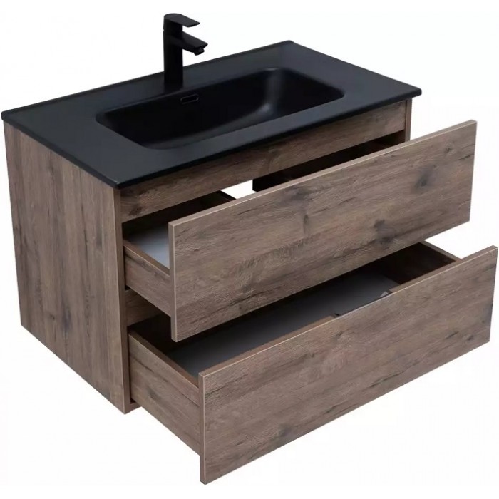 Тумба под раковину Aquanet Алвита New 90 дуб велингтон табак 334187, подвесная