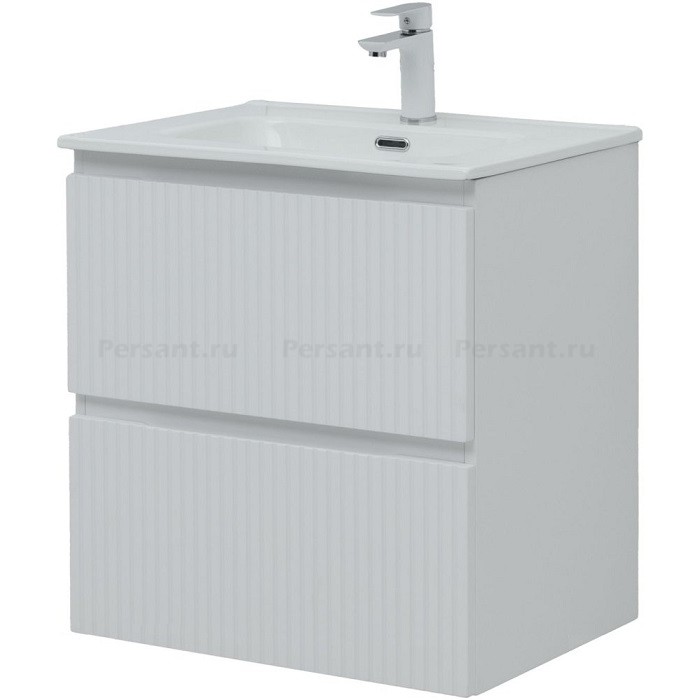 Тумба под раковину Aquanet Джейн 60 белая матовая 00335422, подвесная