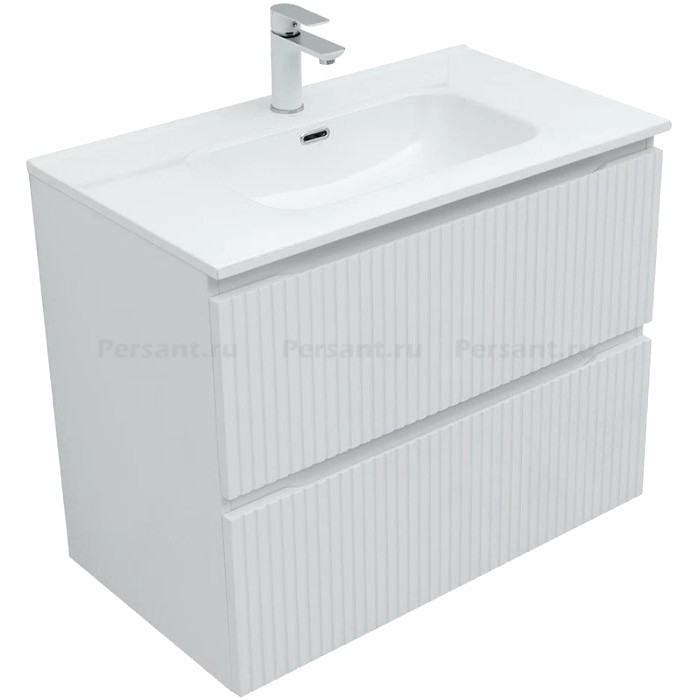 Тумба под раковину Aquanet Джейн 80 белая 00335424, подвесная