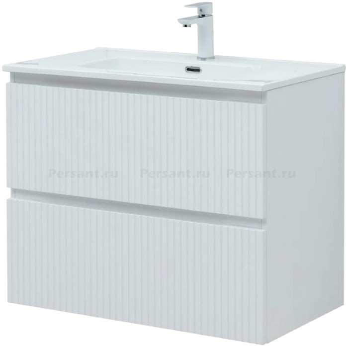 Тумба под раковину Aquanet Джейн 80 белая 00335424, подвесная