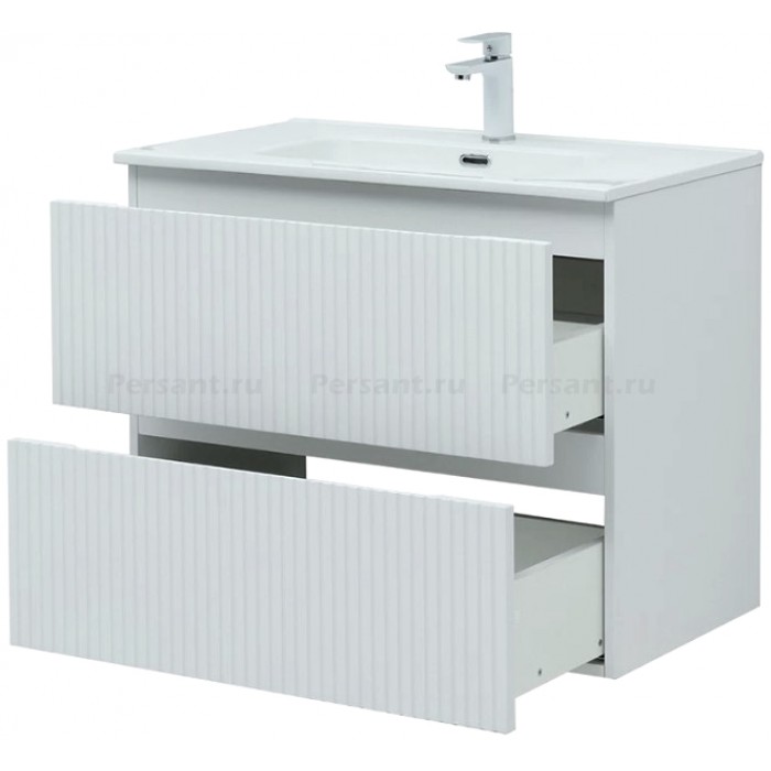Тумба под раковину Aquanet Джейн 80 белая 00335424, подвесная