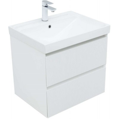 Тумба под раковину Aquanet Альтера 60 белая матовая 00337154 подвесная