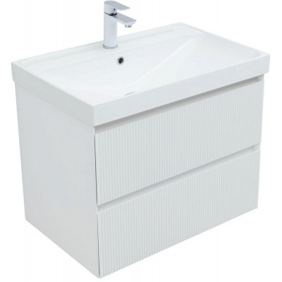 Тумба под раковину Aquanet Альтера 70 белая матовая 00337155 подвесная