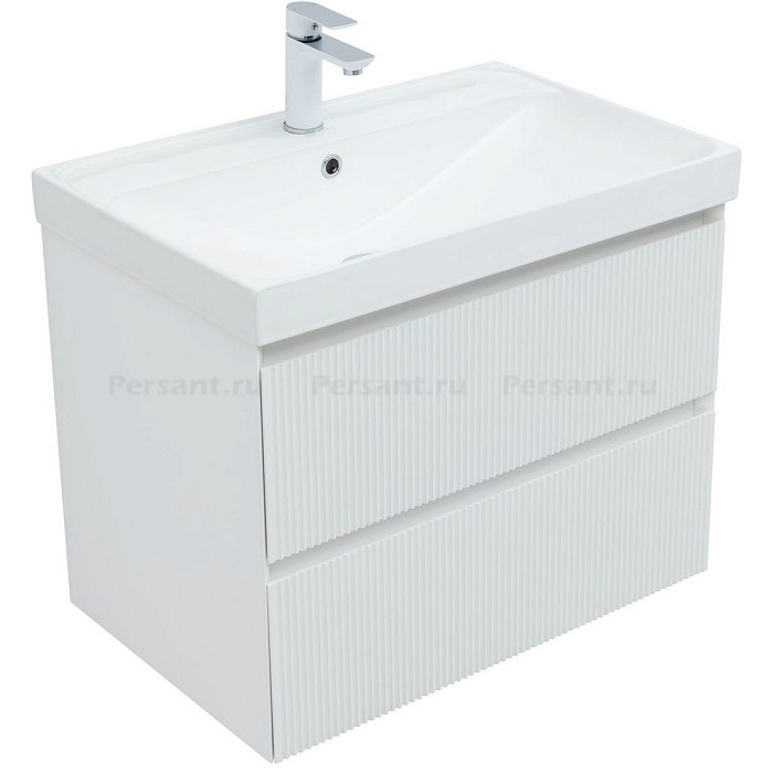 Тумба под раковину Aquanet Альтера 70 белая матовая 00337155 подвесная