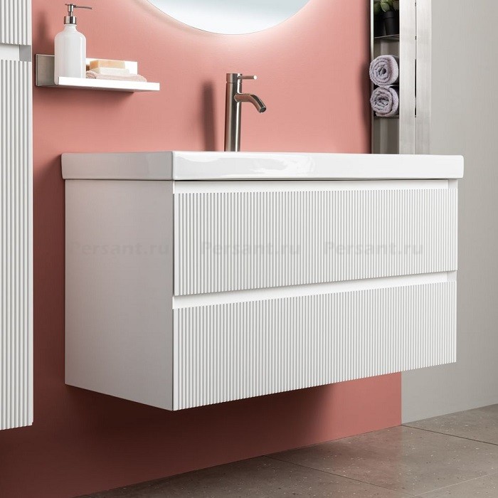 Тумба под раковину Aquanet Альтера 70 белая матовая 00337155 подвесная