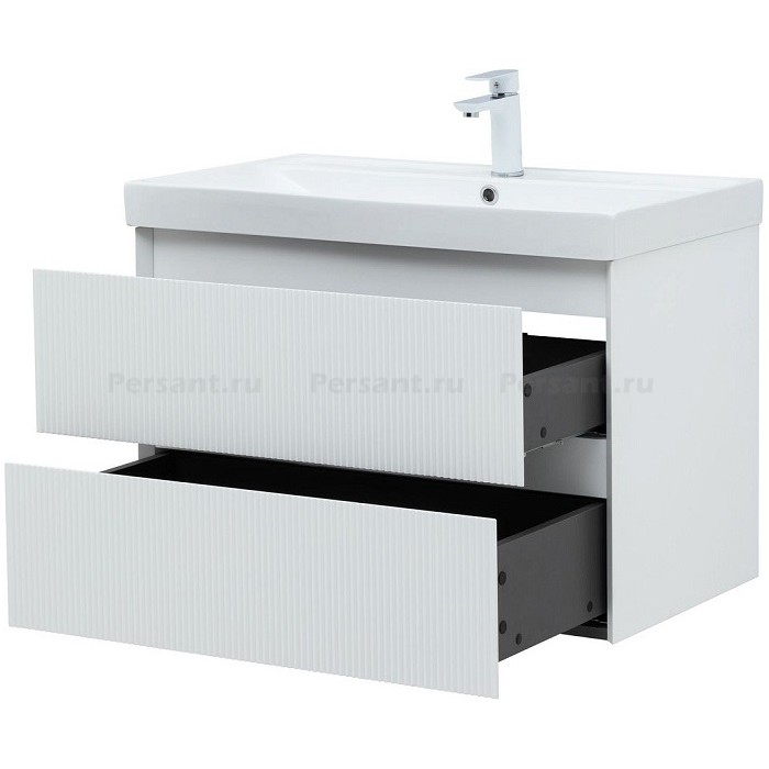 Тумба под раковину Aquanet Альтера 80 белая матовая 00337156 подвесная