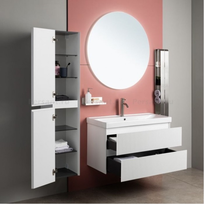 Тумба под раковину Aquanet Альтера 100 белая матовая 00337157 подвесная