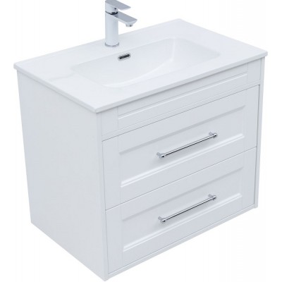 Тумба под раковину Aquanet Бостон new 70 белый сатин 00339599 ручки хром