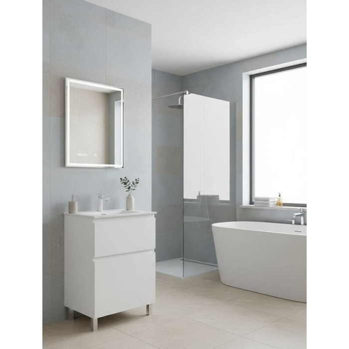 Тумба под раковину Aquanet Алвита New 60 белая матовая 344132, напольная