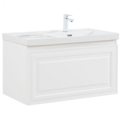 Тумба под раковину Aquanet Агата 90 345482 подвесная, белый сатин