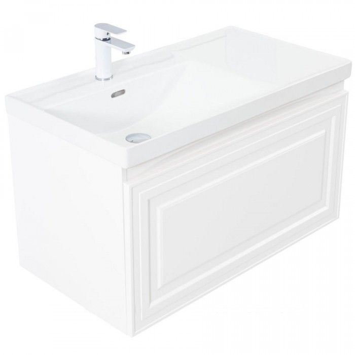 Тумба под раковину Aquanet Агата 90 345482 подвесная, белый сатин