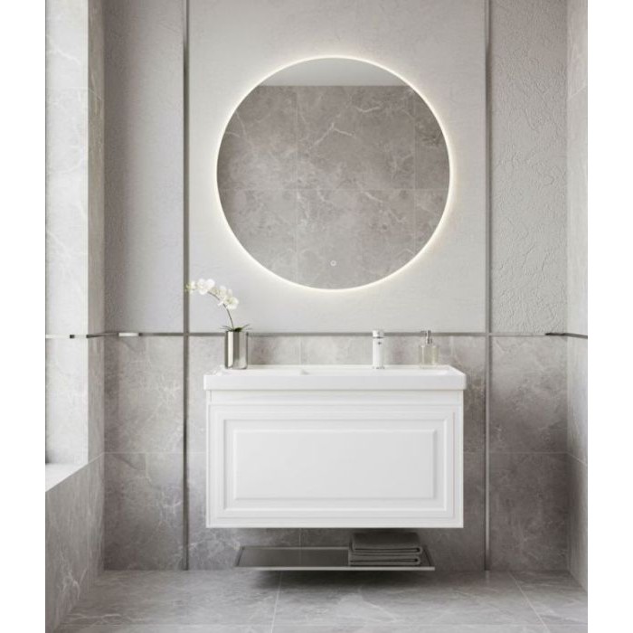 Тумба под раковину Aquanet Агата 90 345482 подвесная, белый сатин