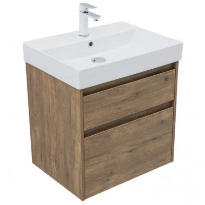 Тумба под раковину Aquanet Nova Lite 2.0 60 дуб рустикальный 00346315 подвесная
