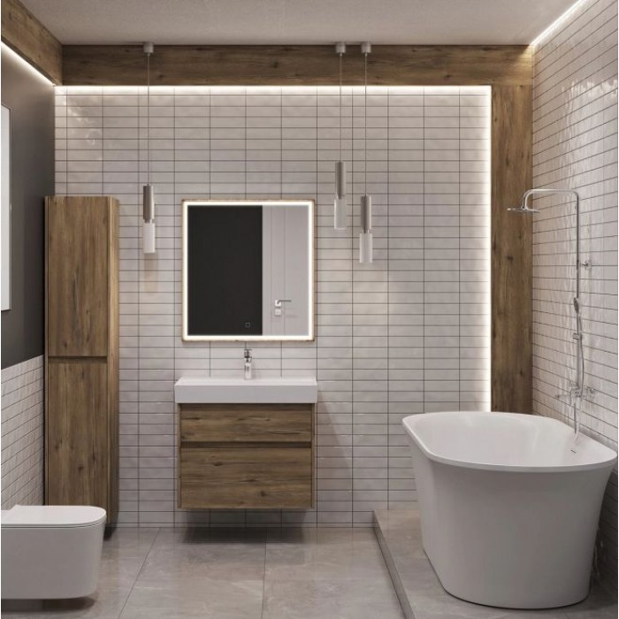 Тумба под раковину Aquanet Nova Lite 2.0 75 дуб рустикальный 00346316 подвесная