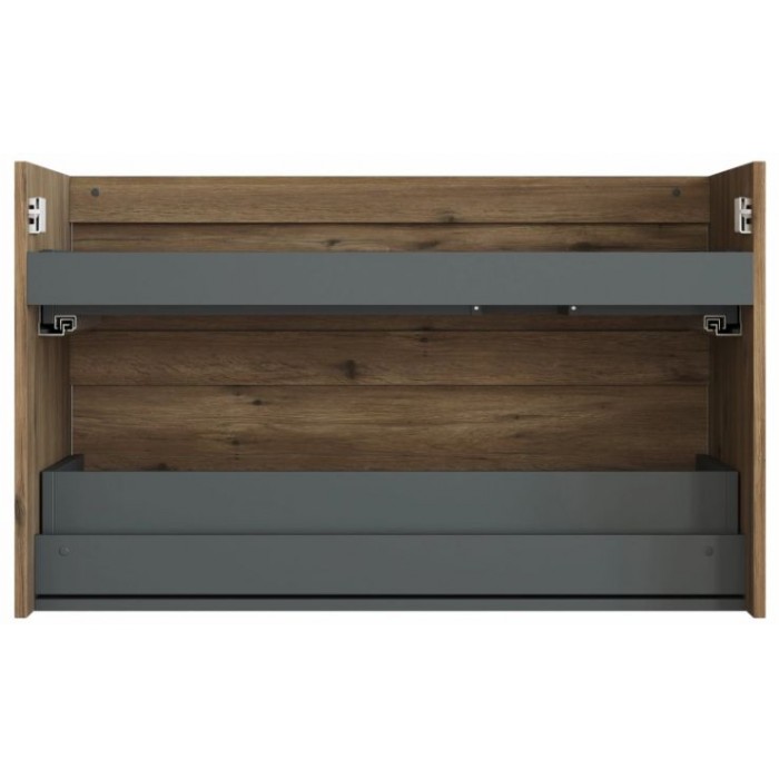 Тумба под раковину Aquanet Nova Lite 2.0 100 дуб рустикальный 00346320 подвесная, левая