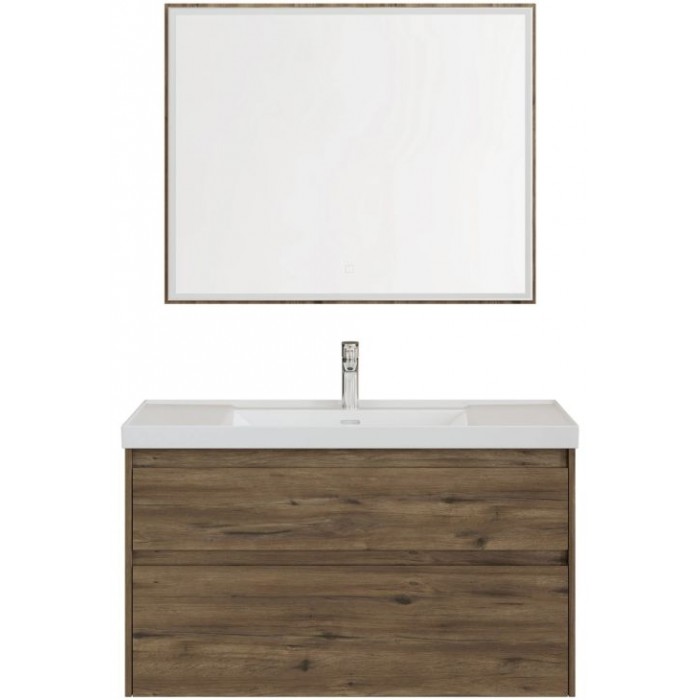 Тумба под раковину Aquanet Nova Lite 2.0 110 дуб рустикальный 00346321 подвесная