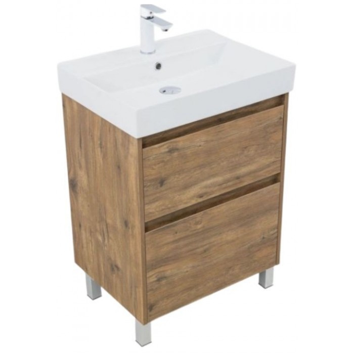 Тумба под раковину Aquanet Nova Lite 2.0 60 дуб рустикальный 00346343 напольная