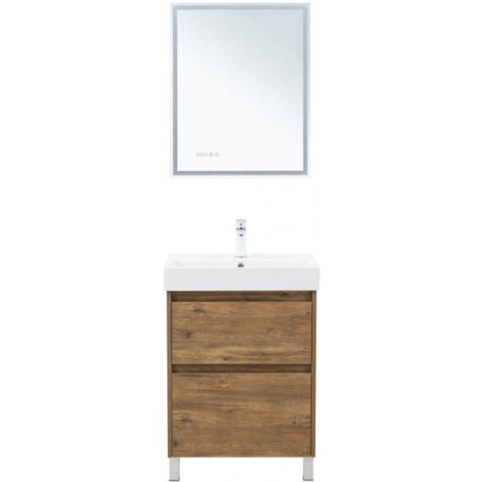 Тумба под раковину Aquanet Nova Lite 2.0 60 дуб рустикальный 00346343 напольная