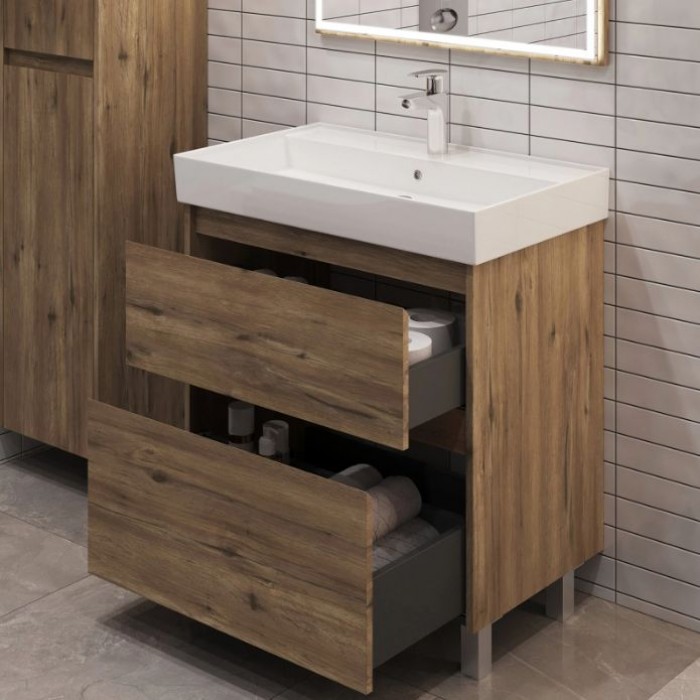 Тумба под раковину Aquanet Nova Lite 2.0 60 дуб рустикальный 00346343 напольная