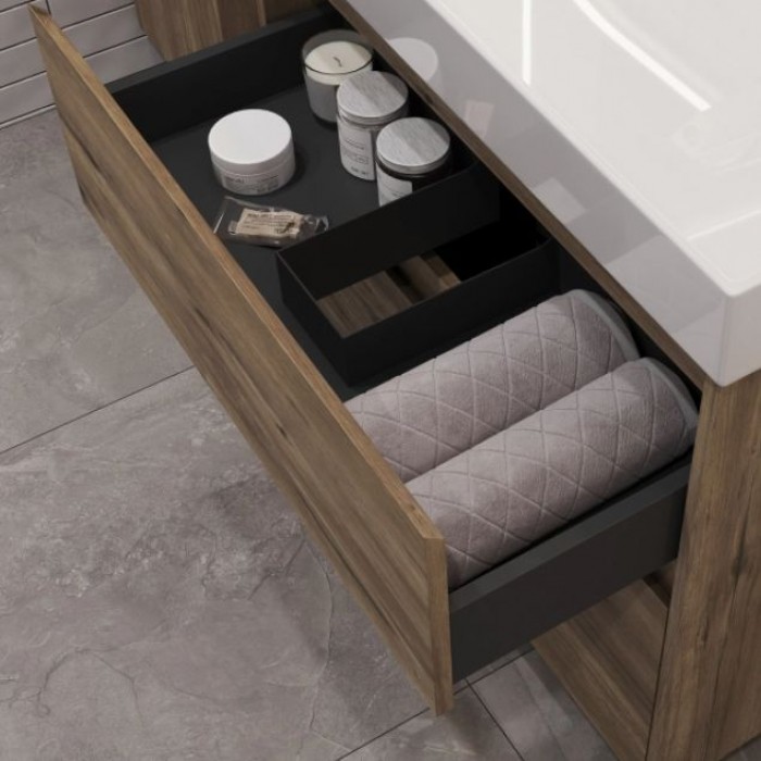 Тумба под раковину Aquanet Nova Lite 2.0 60 дуб рустикальный 00346343 напольная