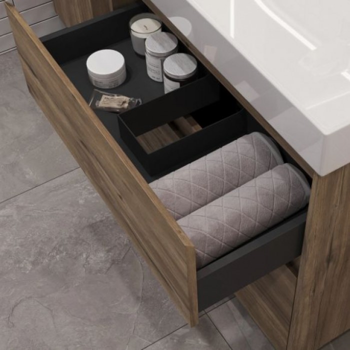 Тумба под раковину Aquanet Nova Lite 2.0 75 дуб рустикальный 00346344 напольная