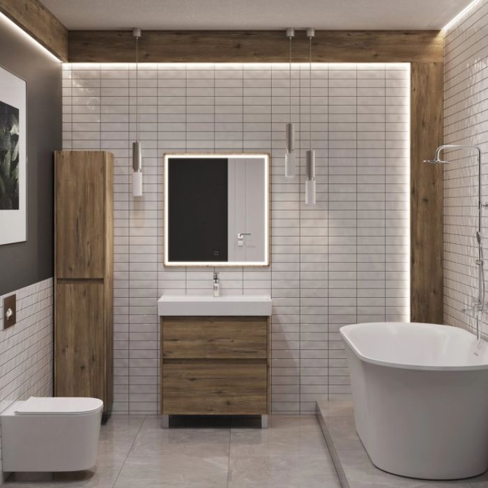 Тумба под раковину Aquanet Nova Lite 2.0 75 дуб рустикальный 00346344 напольная