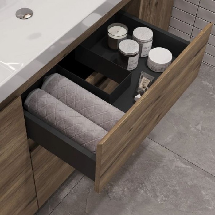 Тумба под раковину Aquanet Nova Lite 2.0 100 дуб рустикальный 00346347 напольная, правая