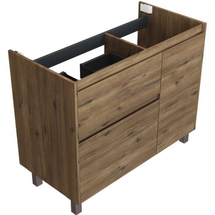 Тумба под раковину Aquanet Nova Lite 2.0 100 дуб рустикальный 00346348 напольная, левая