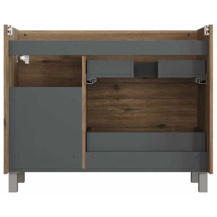 Тумба под раковину Aquanet Nova Lite 2.0 100 дуб рустикальный 00346348 напольная, левая