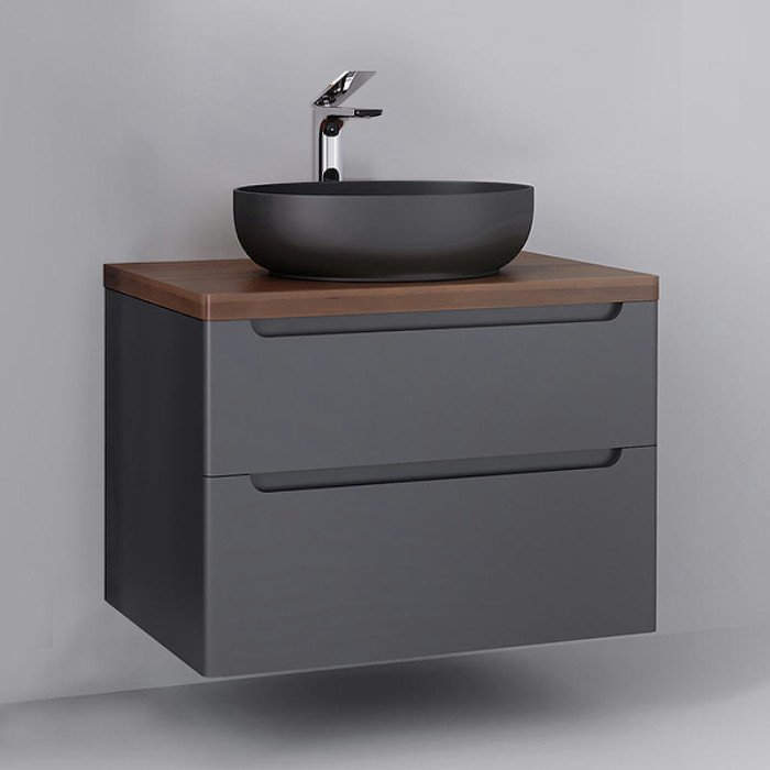 Тумба под раковину Jorno Wood 80 wood.01.80/P/GR подвесная Серая