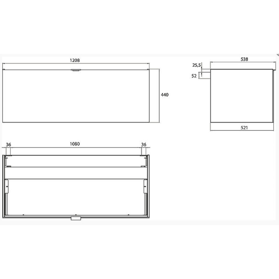 Тумба под раковиной Emco Vanity Units 120 9583 274 21 подвесная Белая глянцевая