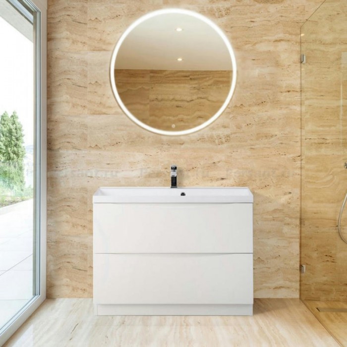 Тумба под раковину BelBagno Marino 80 MARINO-800-2C-PIA-BL-P напольная Bianco Lucido