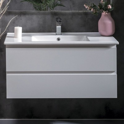 Тумба под раковину Boheme Armadi Art Capolda 100 849-100-W подвесная, белая матовая