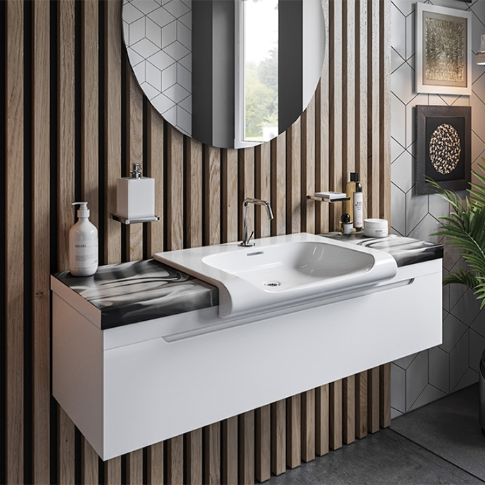 Тумба под раковину Kerasan Inka Project 911102 подвесная, белая