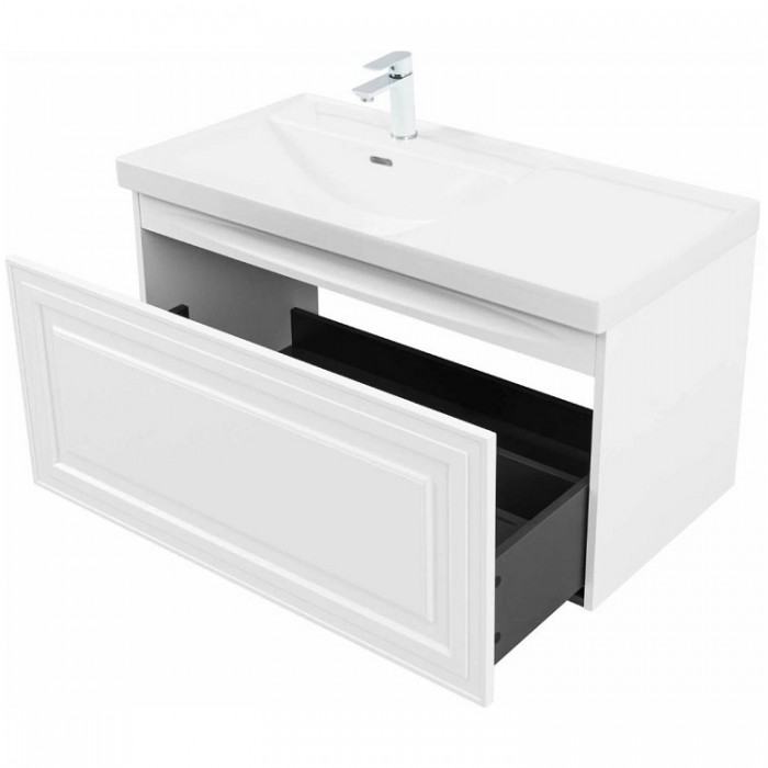 Тумба под раковину Aquanet Агата 100 345483 подвесная, белый сатин