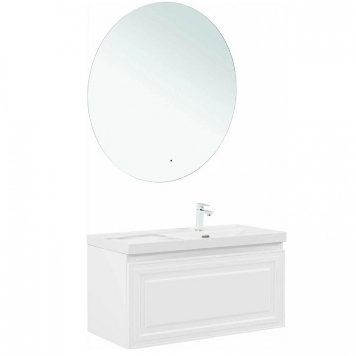Тумба под раковину Aquanet Агата 100 345483 подвесная, белый сатин