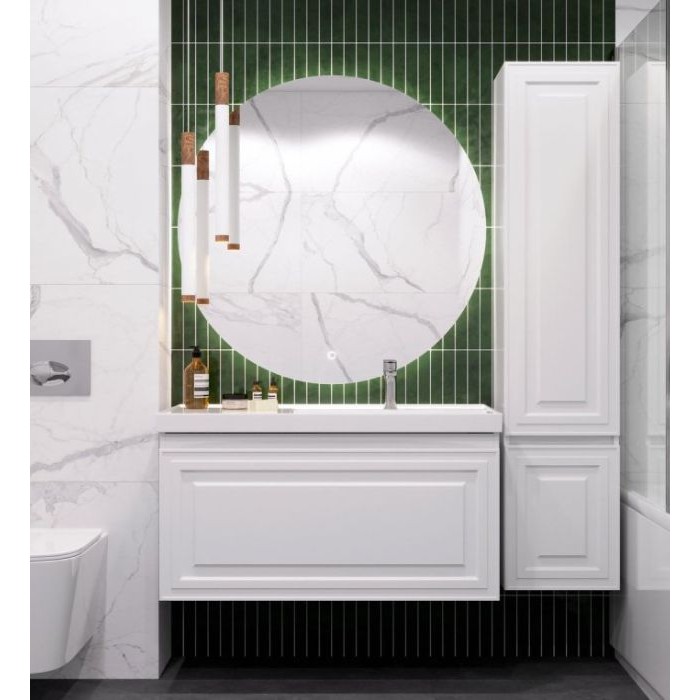 Тумба под раковину Aquanet Агата 100 345483 подвесная, белый сатин