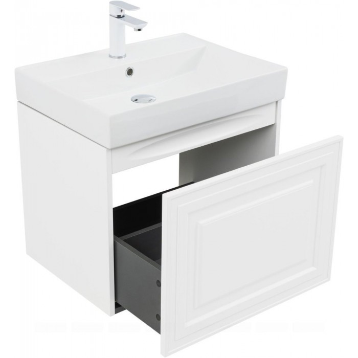 Тумба под раковину Aquanet Агата 60 345480 подвесная, белый сатин